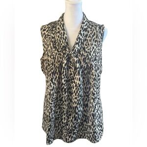 Anne Klein Animal Print Sleeveless Blouse